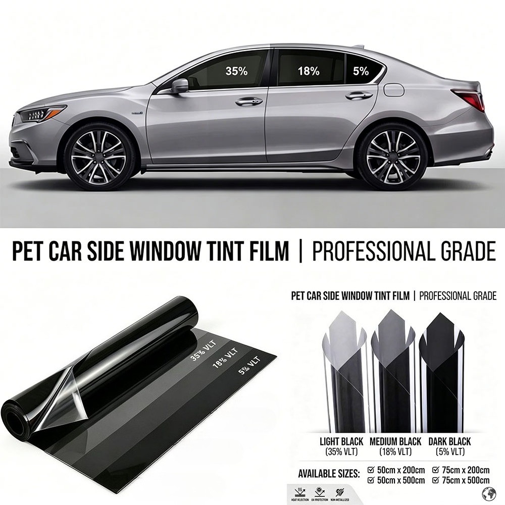 Glass Protector Auto - 2m/5m 5/18/35 Percent VLT Car Window