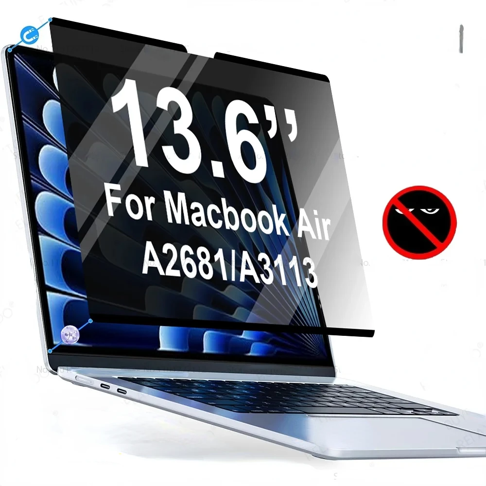 Privacy Filter 2Pack - Anti-Peeping Magnetic Screen Protector for Macbook