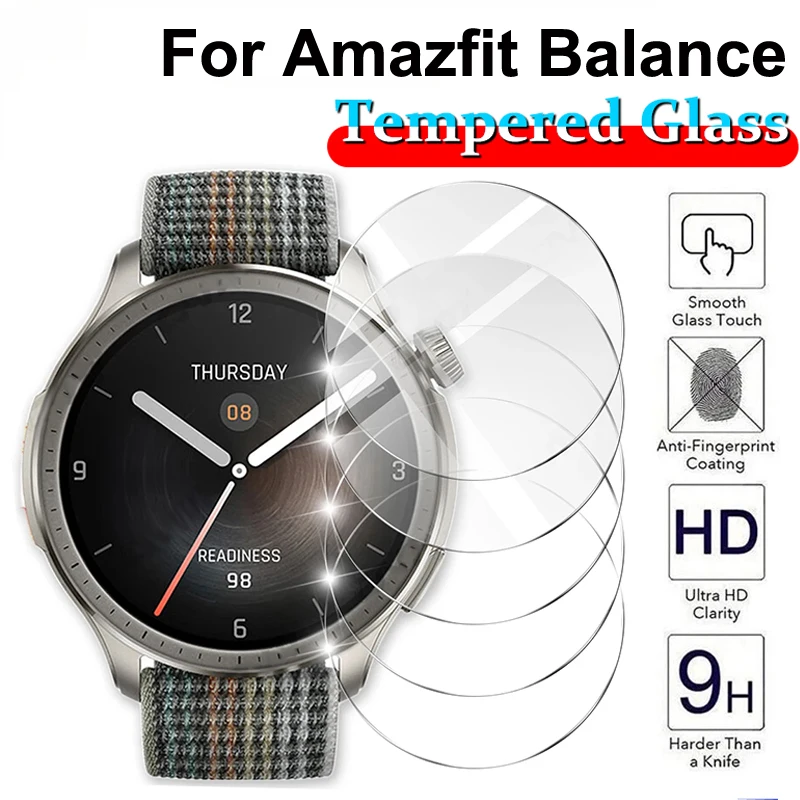 Tempered Glass Screen 9H - Screen Protector for Amazfit Balance, Tempered