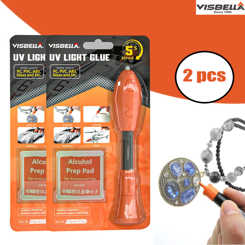 Liquid Uv Glue Kit - Visbella 2 PCS UV Light Glue
