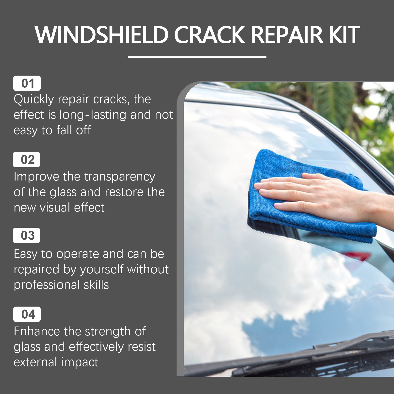 Car Windshield Crack Repair Re - Liquid Uv Glue Kit ulasan dan harga