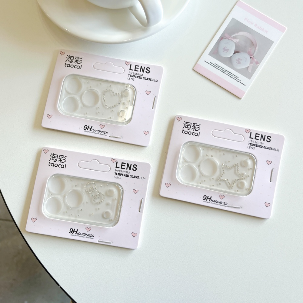 Luxuruy Diamond 3D Heart Glass - Camera Lens Protector ulasan dan harga