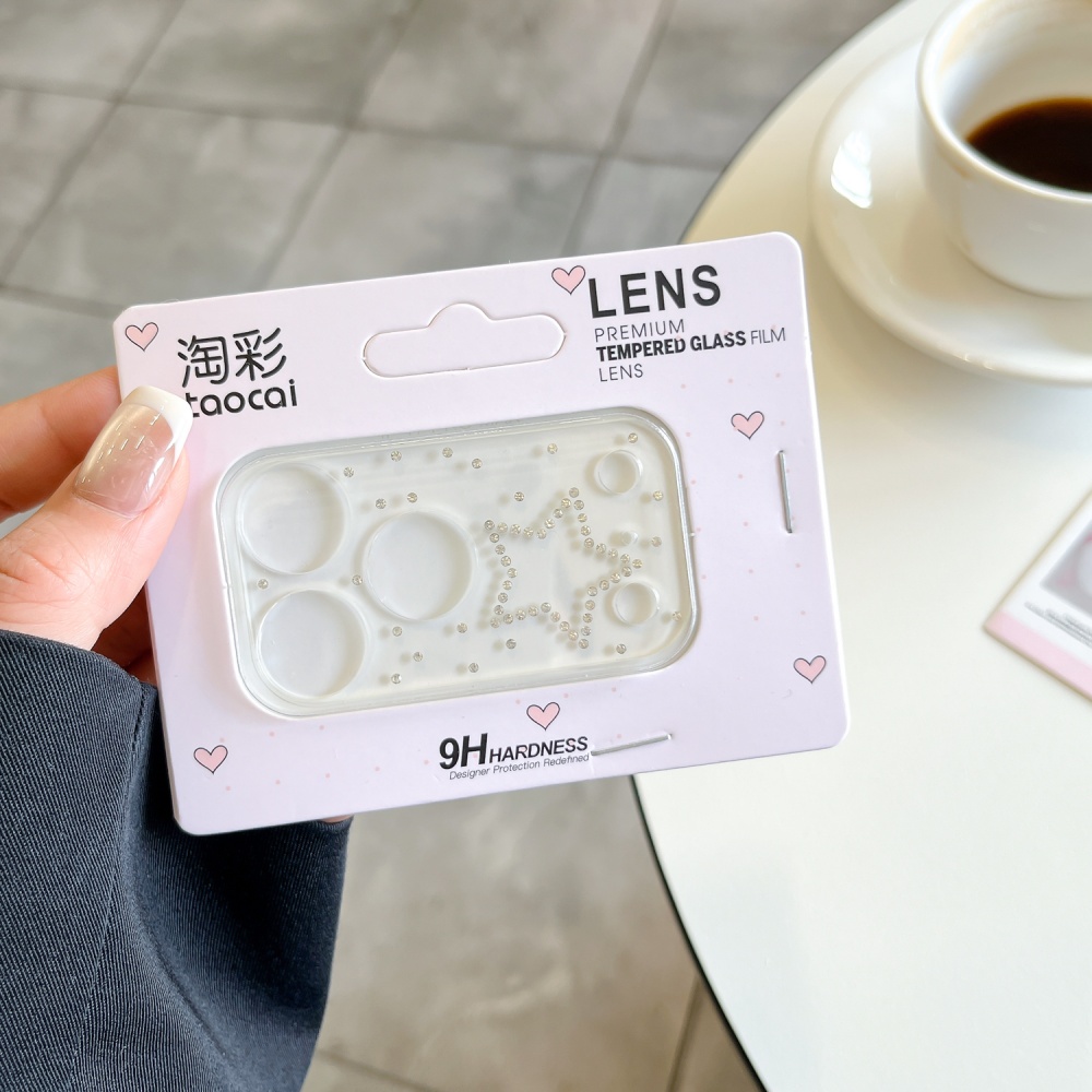 Luxuruy Diamond 3D Heart Glass - Camera Lens Protector ulasan dan harga