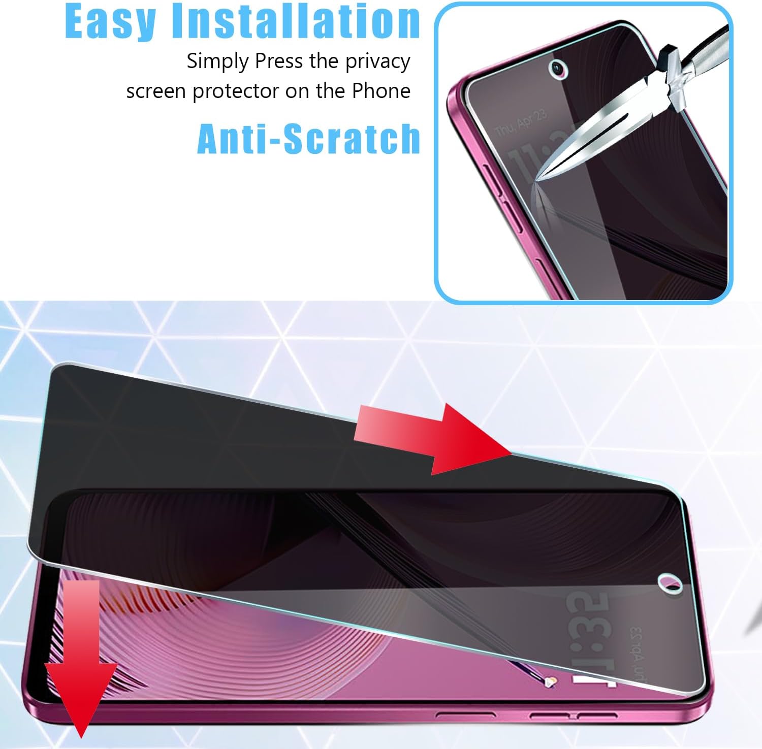 [2 Pack] For Honor 400 Lite/40 - Privacy Filter 2Pack ulasan dan harga