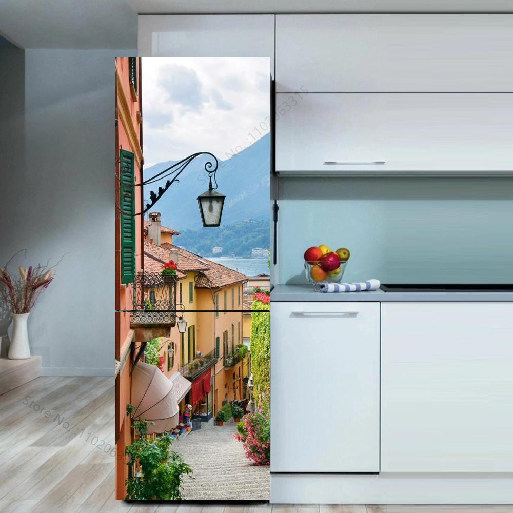 Seaside Beach Fridge Sticker D - Full Cover Adhesive ulasan dan harga