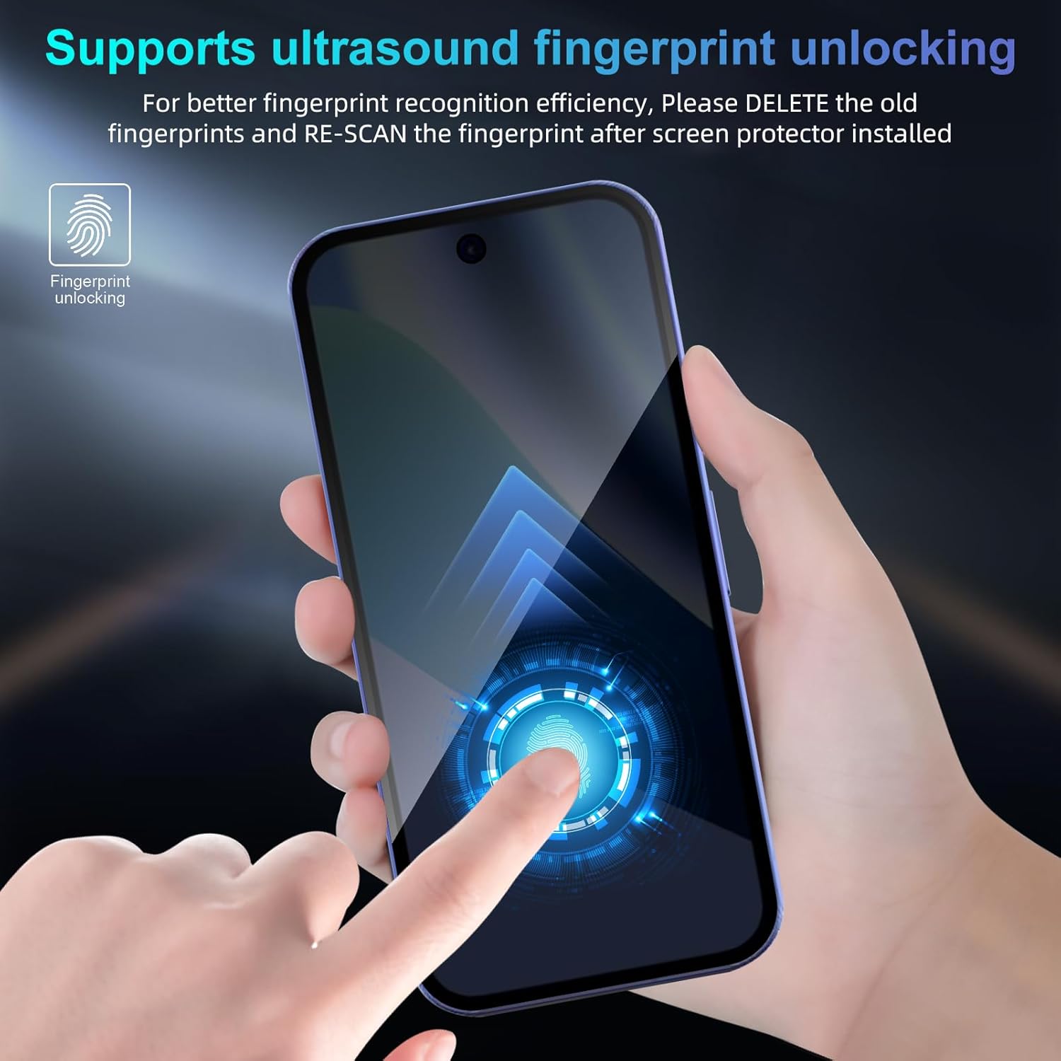 [2 Pack][Fingerprint Unlock Su - Privacy Filter 2Pack ulasan dan harga
