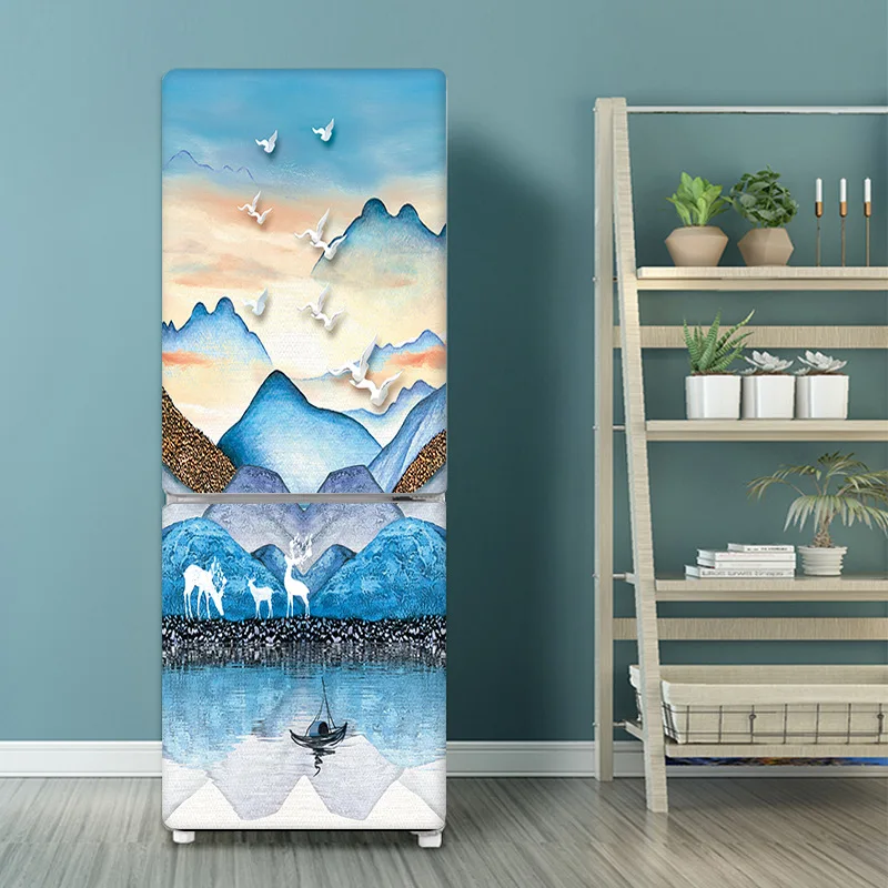Seaside Beach Fridge Sticker F - Full Cover Adhesive ulasan dan harga