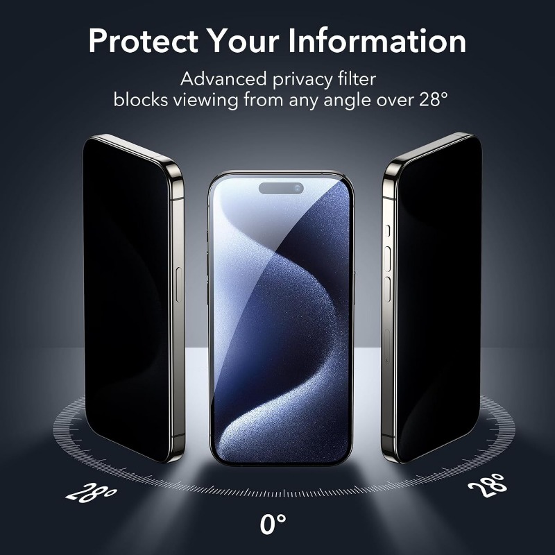 2-Pack Anti-Spy Tempered Glass - Privacy Filter 2Pack ulasan dan harga