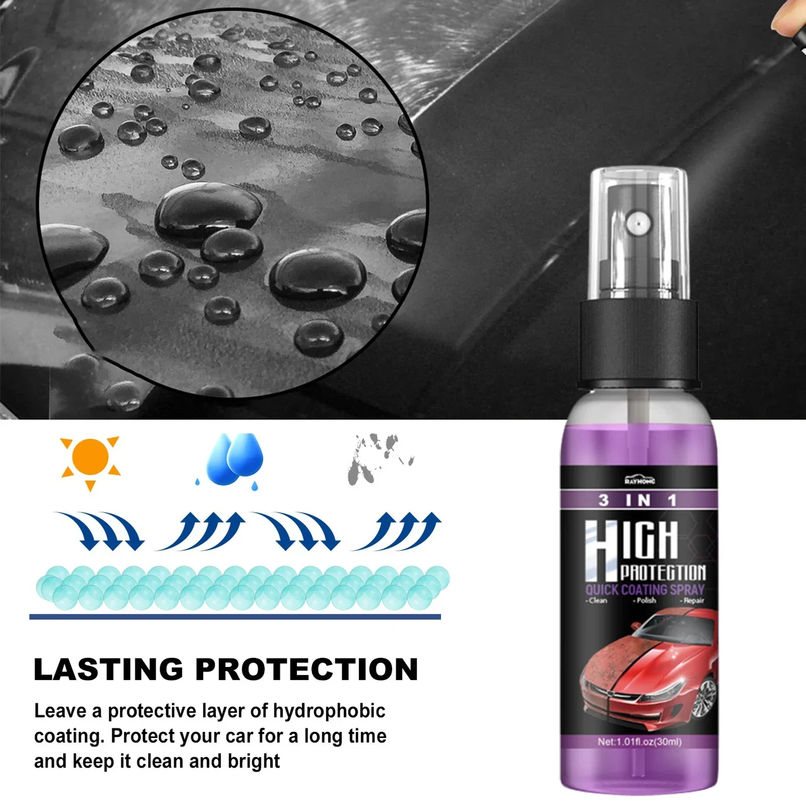 3 in 1 Car Ceramic Liquid Coat - Nano Liquid Coating ulasan dan harga