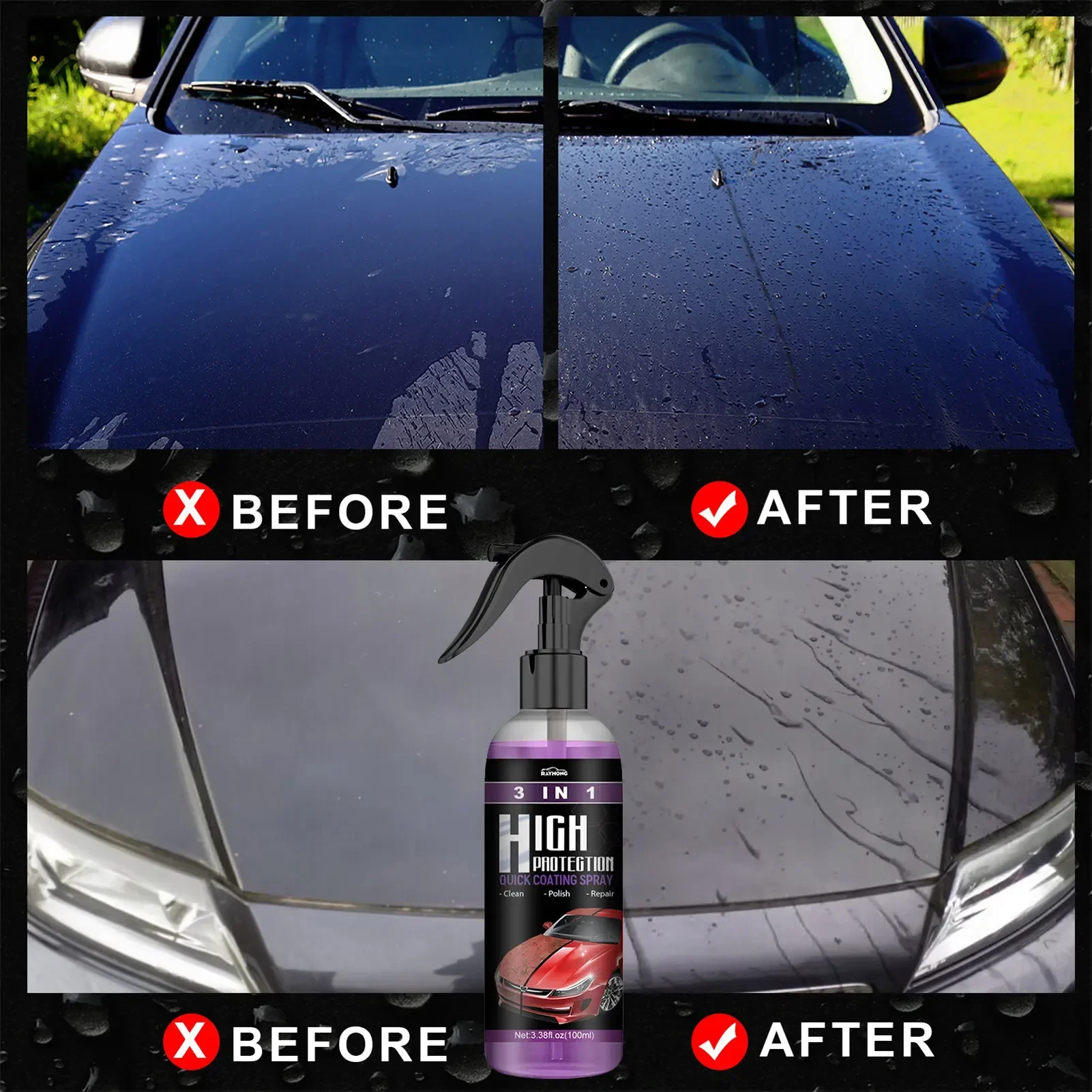 3 in 1 Car Ceramic Liquid Coat - Nano Liquid Coating ulasan dan harga