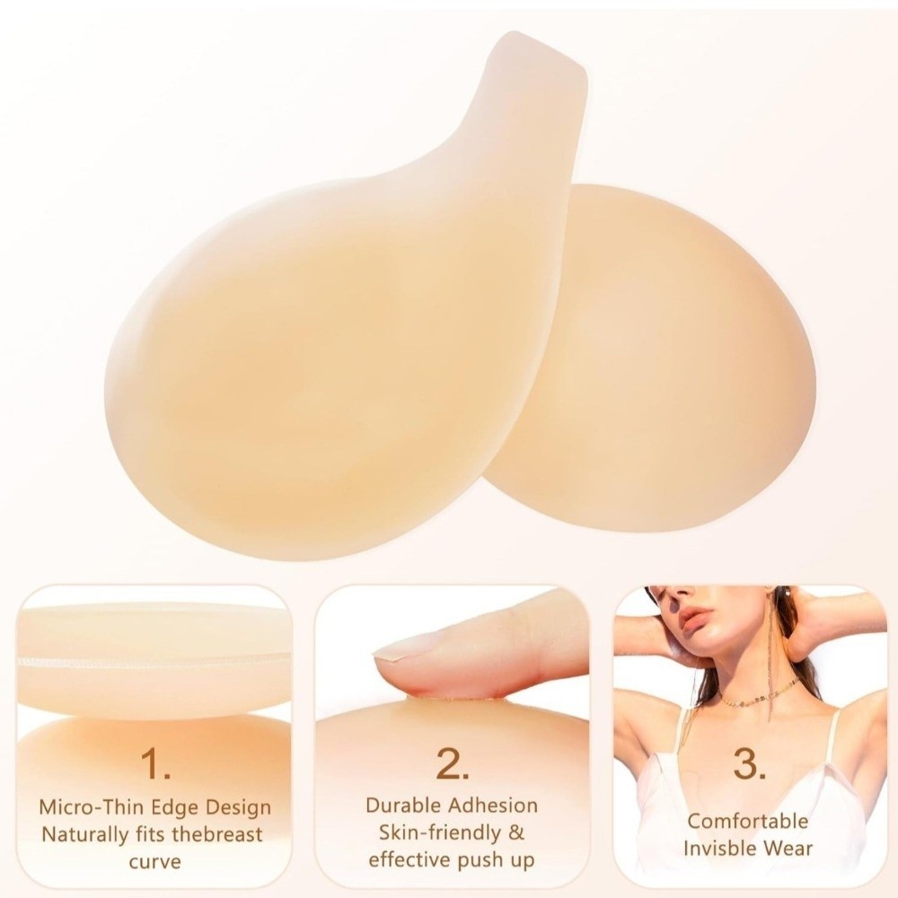 Seamless Silicone Nipple Cover - Full Cover Adhesive ulasan dan harga